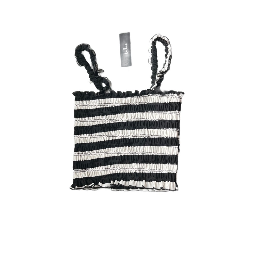 Striped Ruffle Tank Top